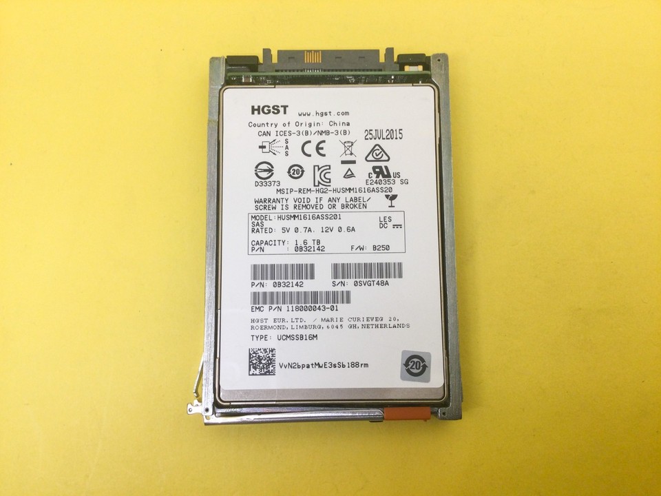 HUSMM1616ASS201 HGST 1.6TB SAS 12Gbps 2.5in ENT SSD EMC | eBay