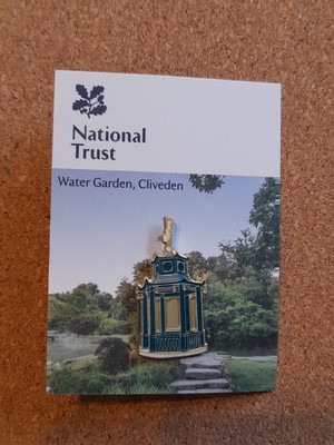 National Trust CLIVEDEN Water Garden Charity Pin Badge 