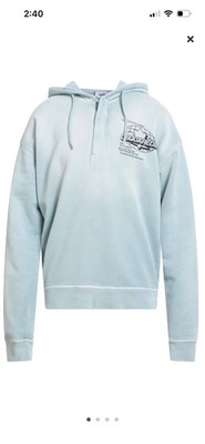 Dsquared2 Men's Ski Blue Hoodie Size XL Dsquared2 Long Sleeve Hooded Sweatshirt