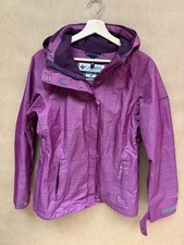 Columbia Jacket Womens M Purple Omni-Tech Interchange Hooded Waterproof Outdoor