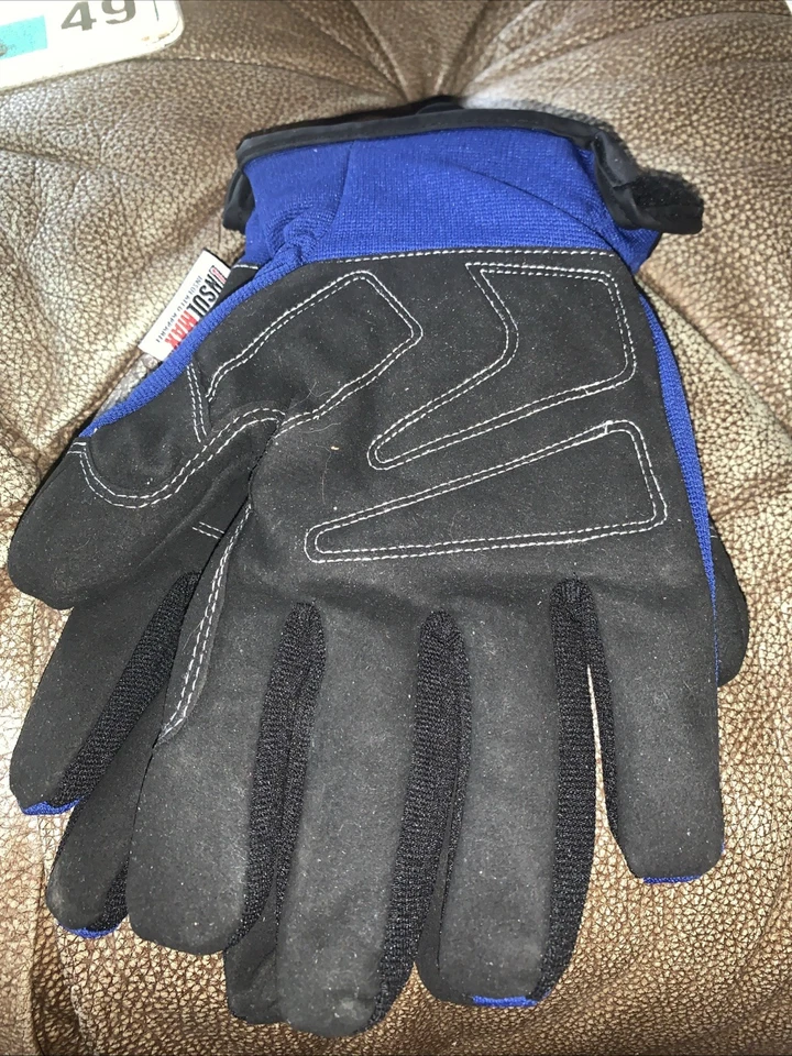 Rugged Wear Mechanics Gloves Leather Syn Palm and Fingers Are Spandex Black - Image 3 of 3