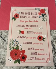 BIRTHDAY The Lord Bless Your Life Today Blessed 5.5  x8  Religious Greeting Card