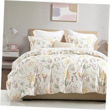Cute Floral Duvet Cover King - Botanical Duvet Cover King 90" 104" Beige