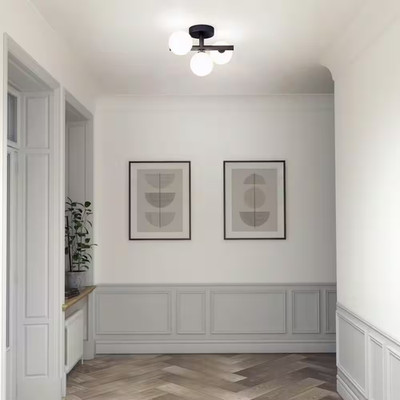 Bloom 13 In. 3-Light Modern Black Integrated LED 3 CCT Flush Mount Ceiling Light