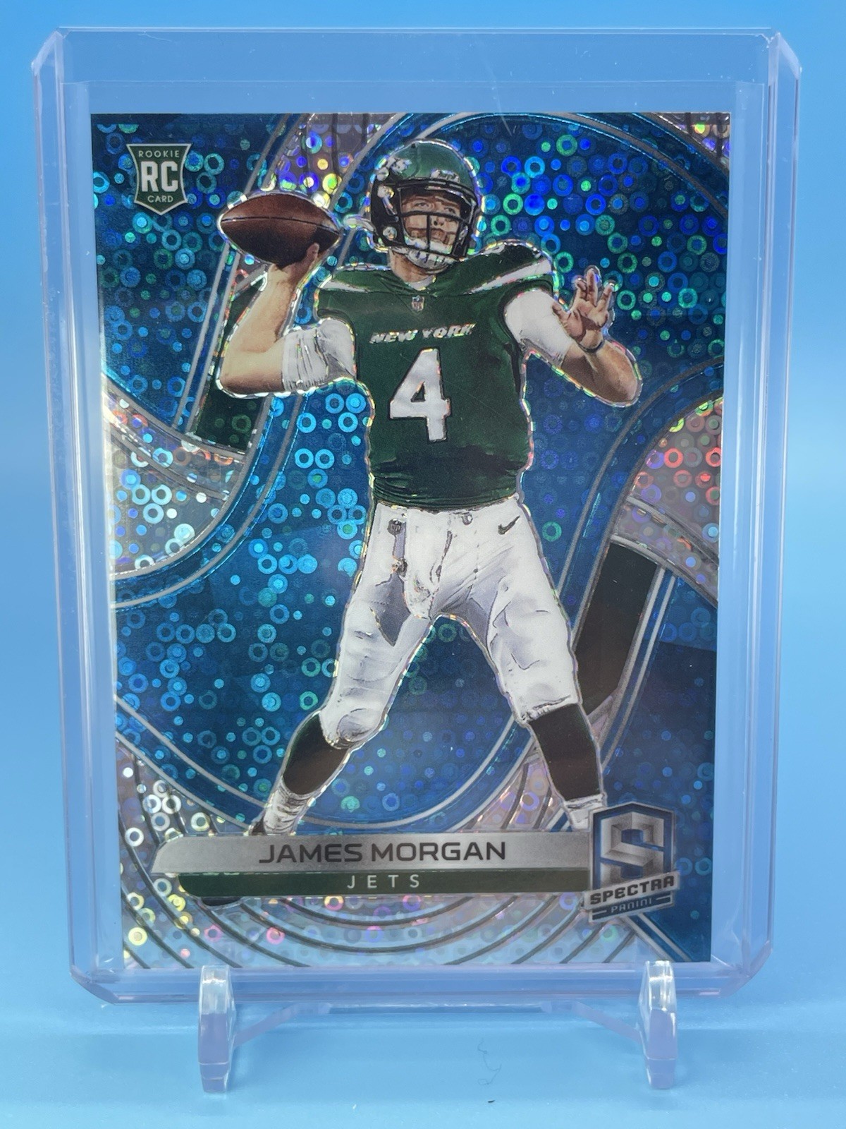 2020 Panini Spectra ~ JAMES MORGAN ~ Rookies Neon Blue RC #'d /60 ~ Jets 🔥
