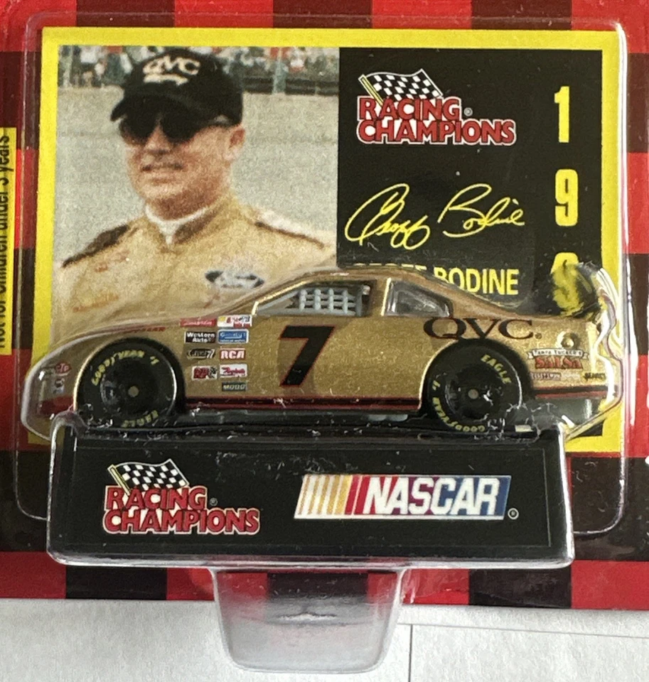 Racing Champions #7 Geoff Bodine 1997 NASCAR QVC Oro Ford Thunderbird Firmado Foto 4 de 4