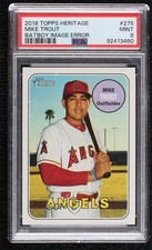 2018 Heritage Error Variation Mike Trout SP (Batboy Pictured) PSA 9 MINT 15zu