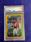2024 Topps Chrome Bo Nix Yellow Wave 71/75 #206 PSA 9!!