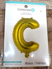 Gold Foil Balloon Letter C 14" By Celebrate It