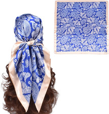 35 Inches Silk Head Scarf-Satin Hair Scarves Silk Bandana Scarf Headscarf for Wo