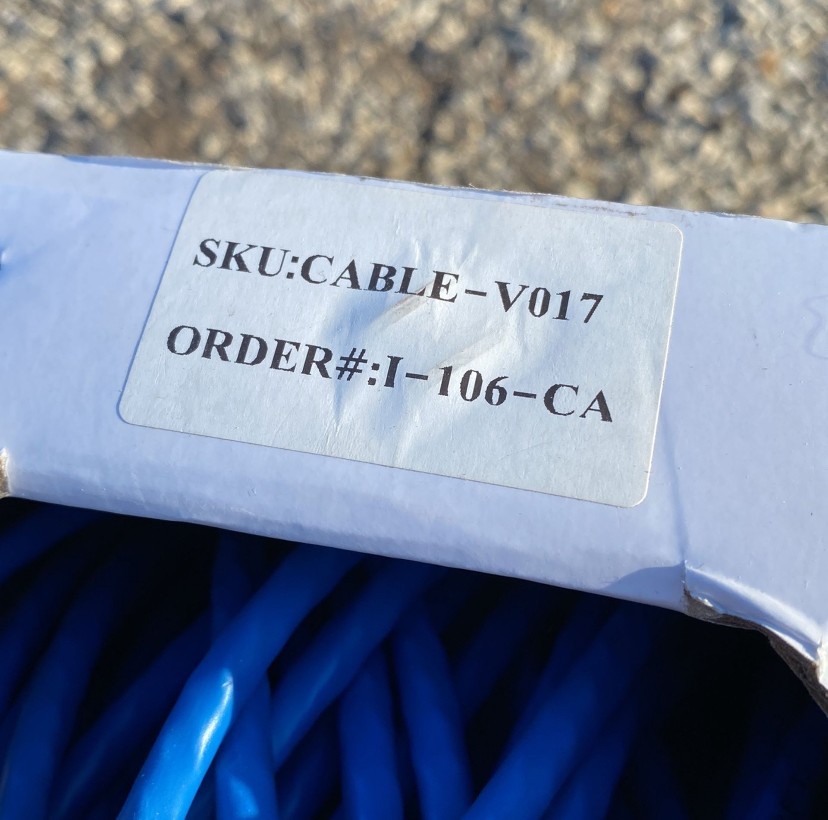 Used VIVO Blue 494ft Bulk Cat6 Solid Copper Ethernet Cable, 23 AWG, UTP Pull Box