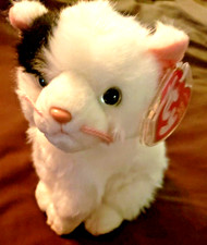 TY BEANIE BABY  DELILAH  attached paws. black patch 2004 ORIGINAL, RETIRED. MWMT