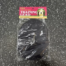 Top Paw Cotton Web Dog Training Lead Black 30 Feet 5/8” Width