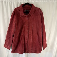 Dialouge 100% Leather Suede Jacket Womens 2X ...