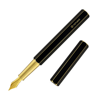 ystudio Classic Fountain Pen in Black - Medium Point - NEW in Box