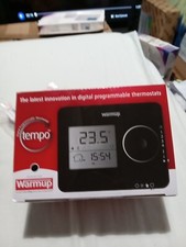 Warmup Tempo Porcelain Piano Black Programmable Digital Thermostat ELT-01-BL-01