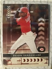 DEION SANDERS CINCINNATI REDS 2001 PLAY OFF CORP., CARD #109