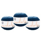 (3 Pack) Lion Brand Yarn 558-213At Mandala Gradient Yarn, Steel Blue