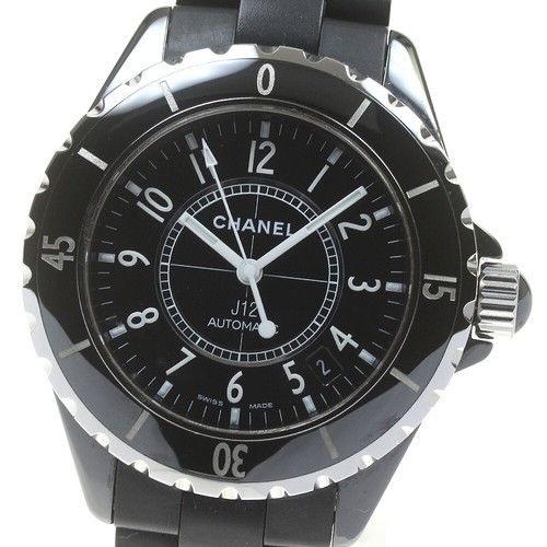 CHANEL J12 H0685 Black Ceramic 38MM Black Dial Automatic Men's Watch_860214