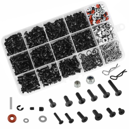 700PCS Metal Screws Box Repair Tool Kit For 1:10 1:8 RC Crawler Car HSP Traxxas - Picture 6 of 8