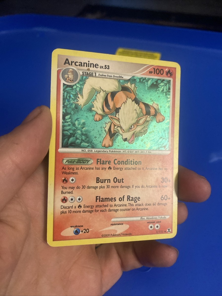 Pokémon TCG Arcanine Rising Rivals 1/111 Holo Holo Rare | eBay
