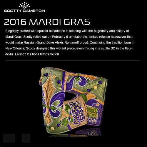 Scotty Cameron 2016 Mardi Gras Headcover