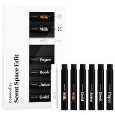Commodity Scent Space Edit Discovery Fragrance Set 7 x 2ml  Paper Milk Gold Book
