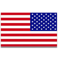 Reversed American Flag Magnet Decal, 5x8 Inches, Red White, and Blue, Automotive