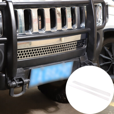 2PCS Chrome Stainless Steel Grille Front Accent Trim For Hummer H3 2005-2009