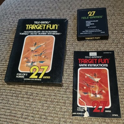 Vintage Sears Tele-Games Target Fun Complete-In-Box Atari 2600 Compatible Game