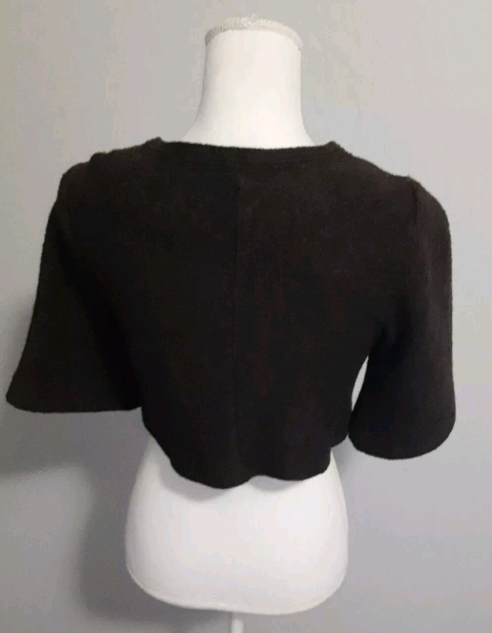 STEPS Brown Cropped Lined Jacket Size Small Wool … - image 5