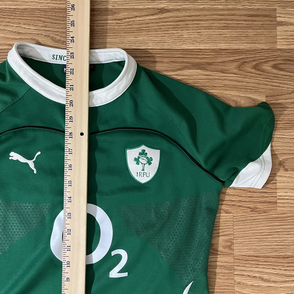 Camiseta deportiva Puma IRFU 2010 Irish Rugby Football Union Kit réplica verde #15 niños M Foto 4 de 4