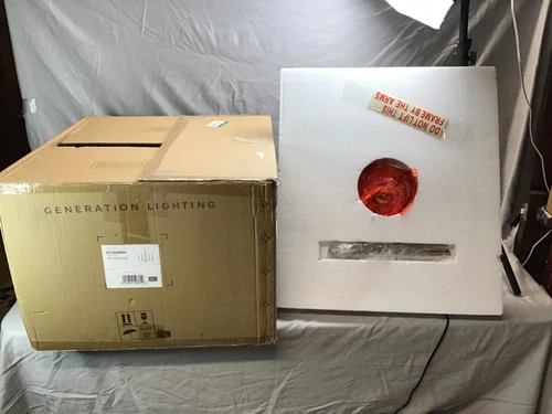 Generation Lighting EC1006-BBS Brianna 6-Light Minimalist Chandelier Brass - Picture 4 of 17