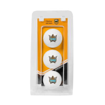 Gold Coast Titans NRL Team Optima Golf Balls 3 Pack Father's Day gifts