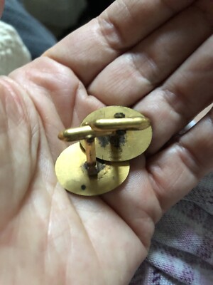 Boutons De Manchette Vintage Casino Slot "Creen KC" En Or 10KF - Occasion Rétro