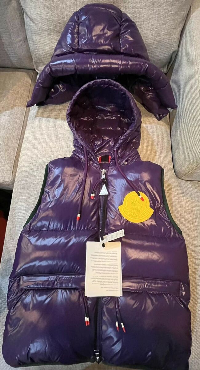 Moncler Genius 1952 Lorent Double Hood Vest Purple Yellow Moncler Genius 1952 Lorent Double Hood Vest Purple Yellow