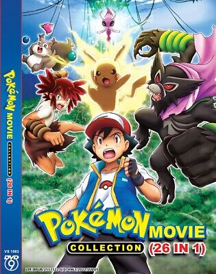 DVD ANIME POKEMON MOVIE COLLECTION 26 IN 1 ENGLISH SUBTITLE REGION ALL