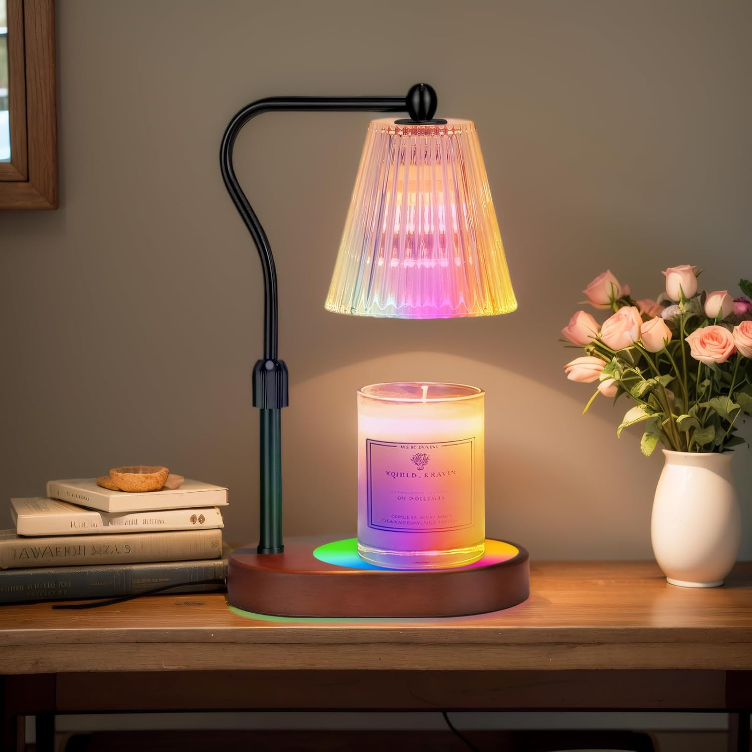 7-Color LED Candle Warmer Lamp with Timer and Dimmer-image