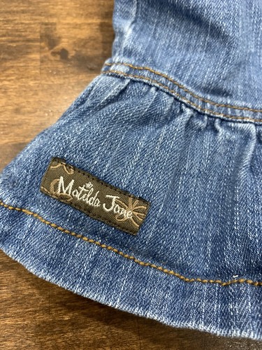 Matilda Jane Girls 6 Labyrinth Jean Jacket Hooded Vest Pink Denim Button CUTE! - Picture 7 of 7