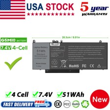 Battery for Dell Latitude E5450 E5550 Notebook 15.6" WYJC2 8V5GX G5M10 7.4V 51Wh