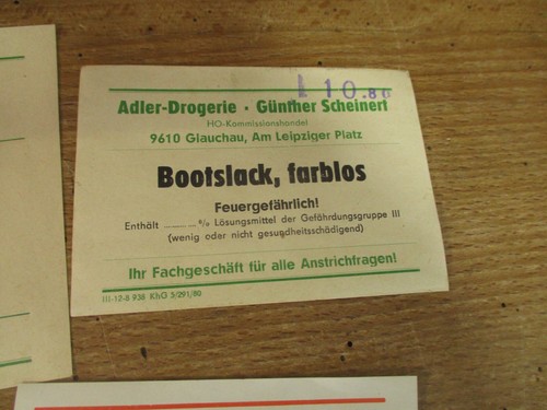 Uralt Apotheken Etiketten Gift Säure Farbe Aufkleber Schilder Papier DDR - 第 10/10 張圖片