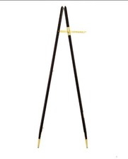 British Military Pace Stick Black Wood Brass Polished Fittings Stick Carry Case