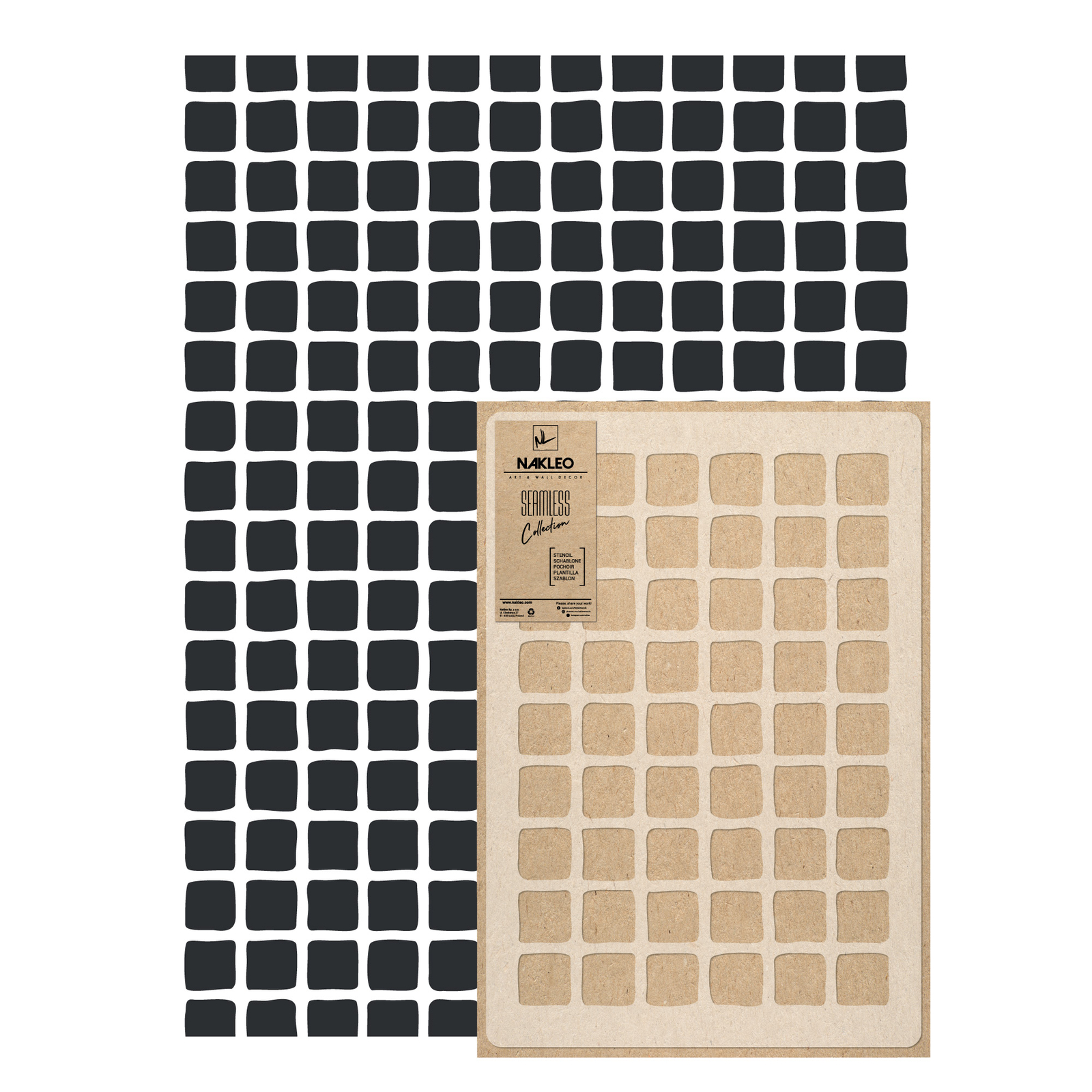 Pochoir mosaïque rétro 59x95 cm pour rénover un vieux carrelage sans tout casser