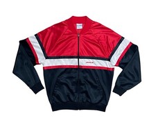 Vintage Adidas Men’s L 80’s Made in USA Red Black Track Full Zip Jacket EUC