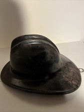 Vintage Black Hard Boiled Fiberglass Firefigh...