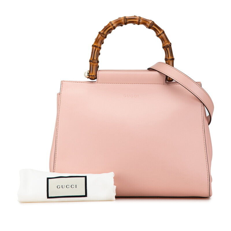 Gucci Nimfair Small Bamboo Handbag Shoulder Bag 453767 Pink Gucci Nimfair Small Bamboo Handbag Shoulder Bag 453767 Pink