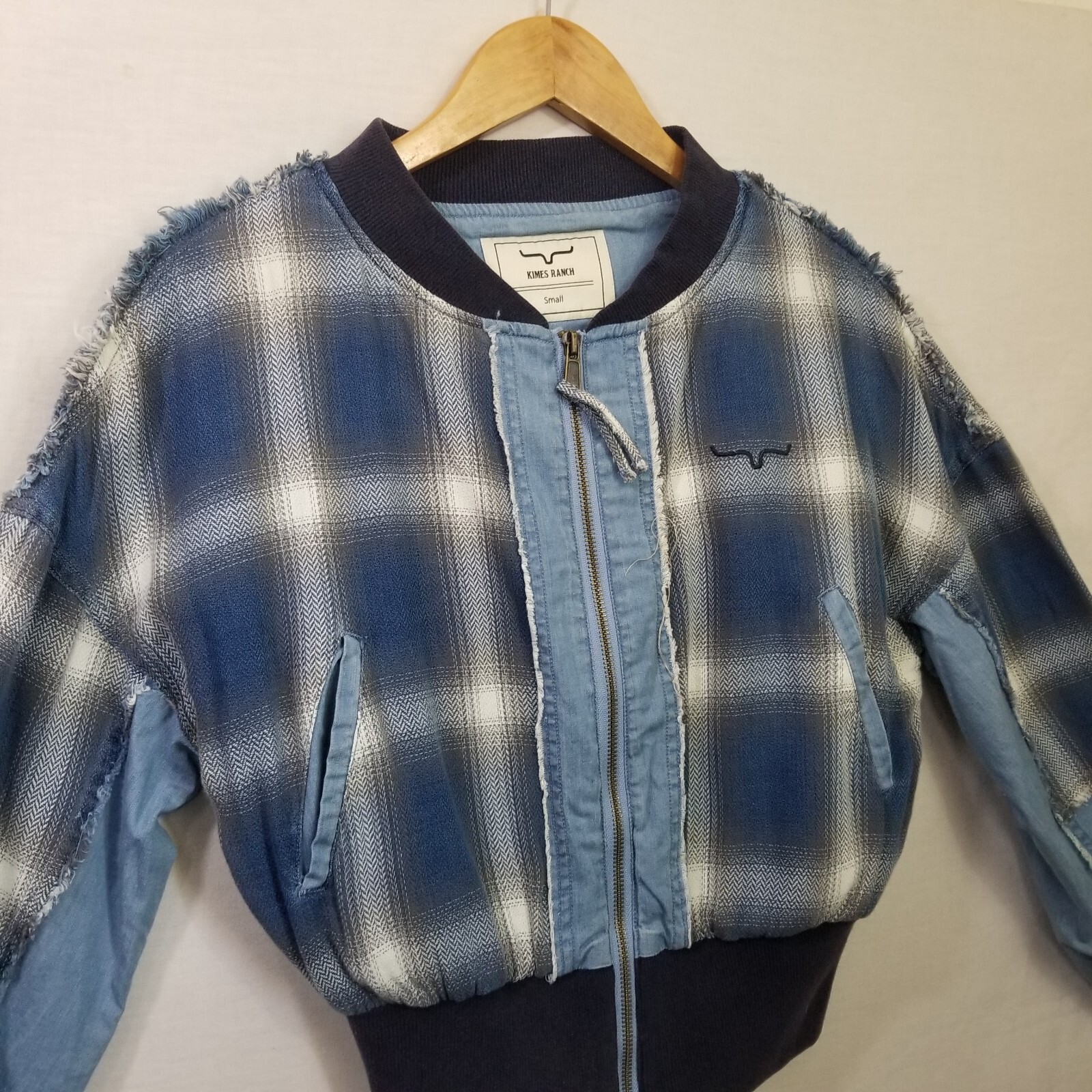 Kimes Ranch Denim Patchwork Crop Jacket Western W… - image 3