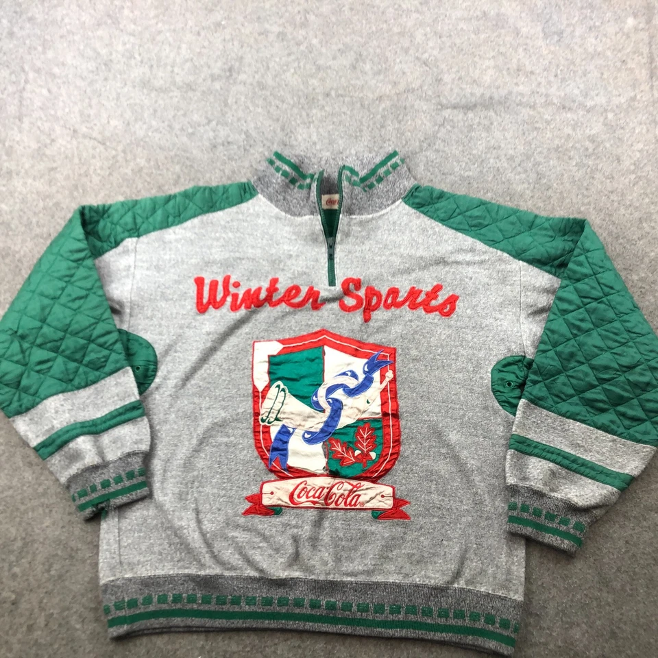 Sudadera De Colección Coca Cola Para Hombre Mediana Cuello Redondo Bordada Deportes de Invierno * Foto 2 de 4