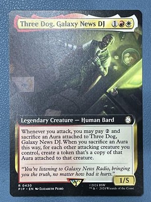 Three Dog, Galaxy News DJ (Extended Art) Fallout MTG PIP
