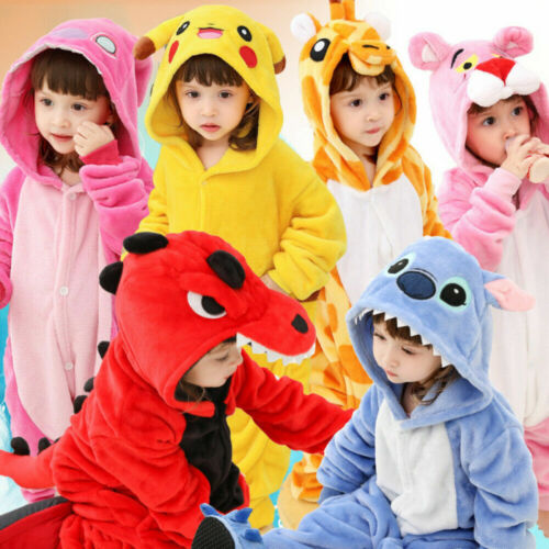 Halloween Unisex para Niños Animal Kigurumi Disfraz Cosplay Ropa de Dormir Mono